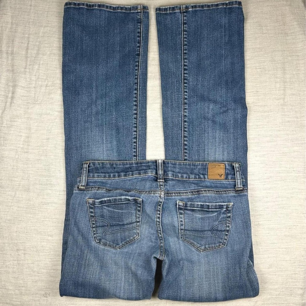American Eagle y2k favorite boyfriend low rise bootcut jeans size 4 long - Picture 2 of 7
